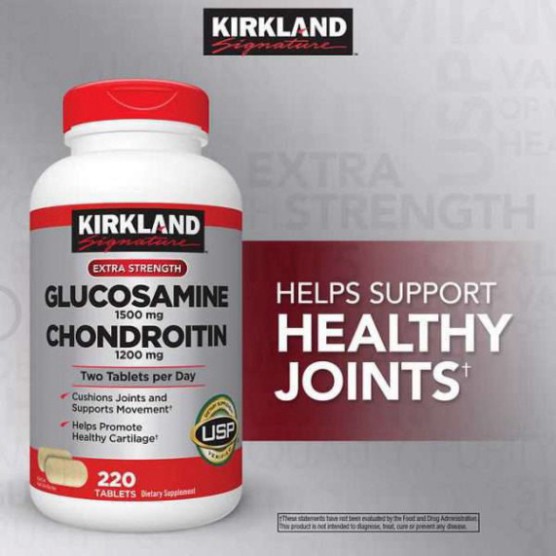 GIÁ VÔ DỊCH Viên uống bổ khớp Glucosamine 1500mg & chondroitin 1200mg 220 viên - Glucosamin Kirkland GIÁ VÔ DỊCH