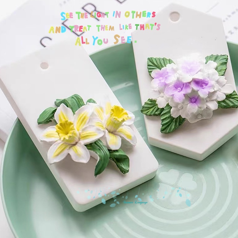 Khuôn Silicone Hoa Mẫu Đơn Hoa Hồng Hoa cúc hoa cẩm tú cầu hoa dừa cạn hoa nhài Trang Trí Bánh