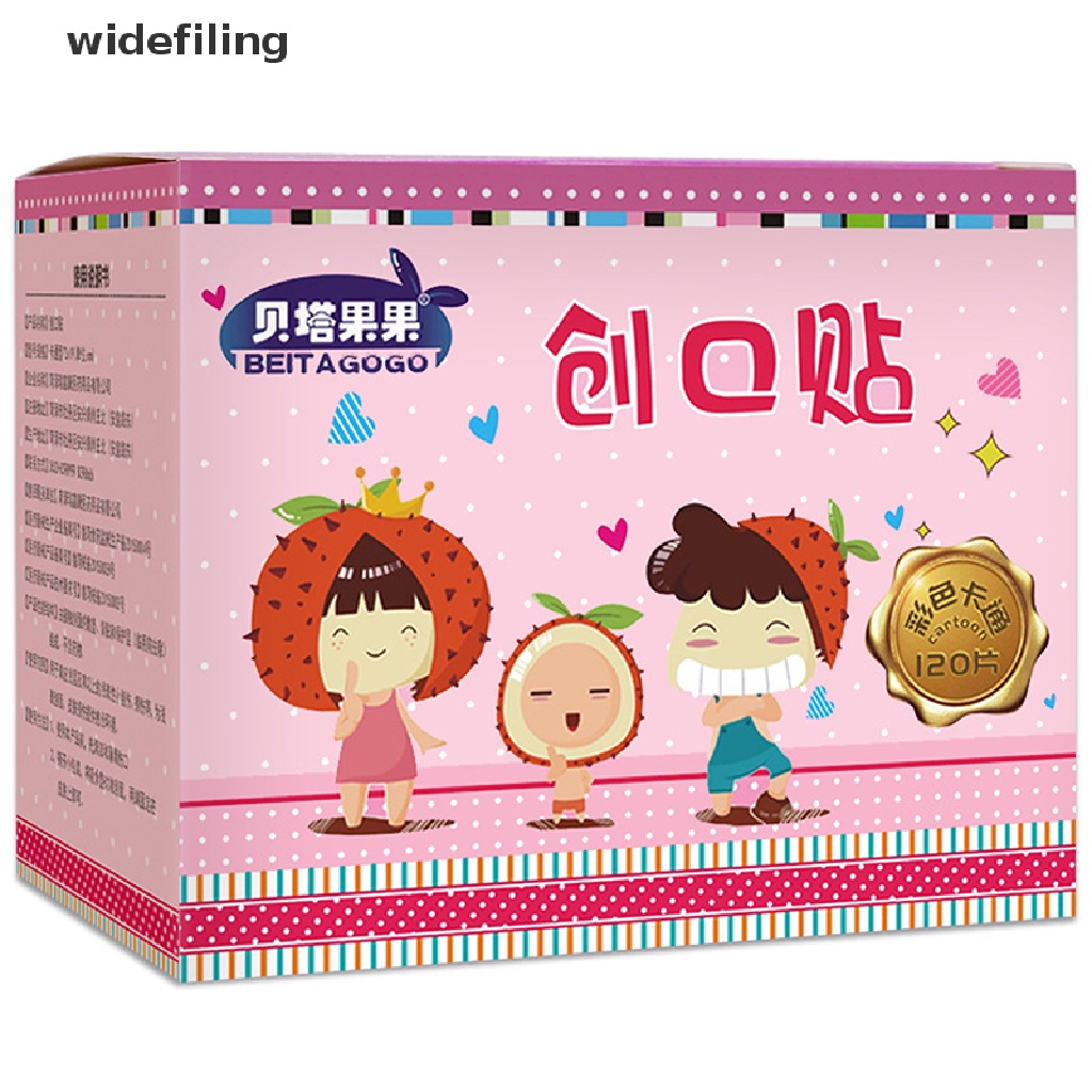 Bộ 120 Miếng Dán Khẩn Cấp Chống Thấm Nước Thoáng Khí Họa Tiết Hoạt Hình Dễ Thương