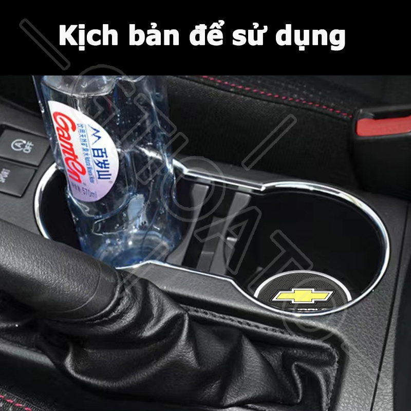 GTIOATO Lót Ly Xe Hơi Chống Trượt Miếng Lót Cốc Xe Ô Tô Miếng Lót Ly Xe Ô Tô Trang Trí NộI ThấT Ô Tô Cho Chevrolet Cruze Spark Captiva Sonic Camaro Aveo Colorado Corvette Silverado Tahoe Spin Optra Orlando Trax Vivant Traiblazer