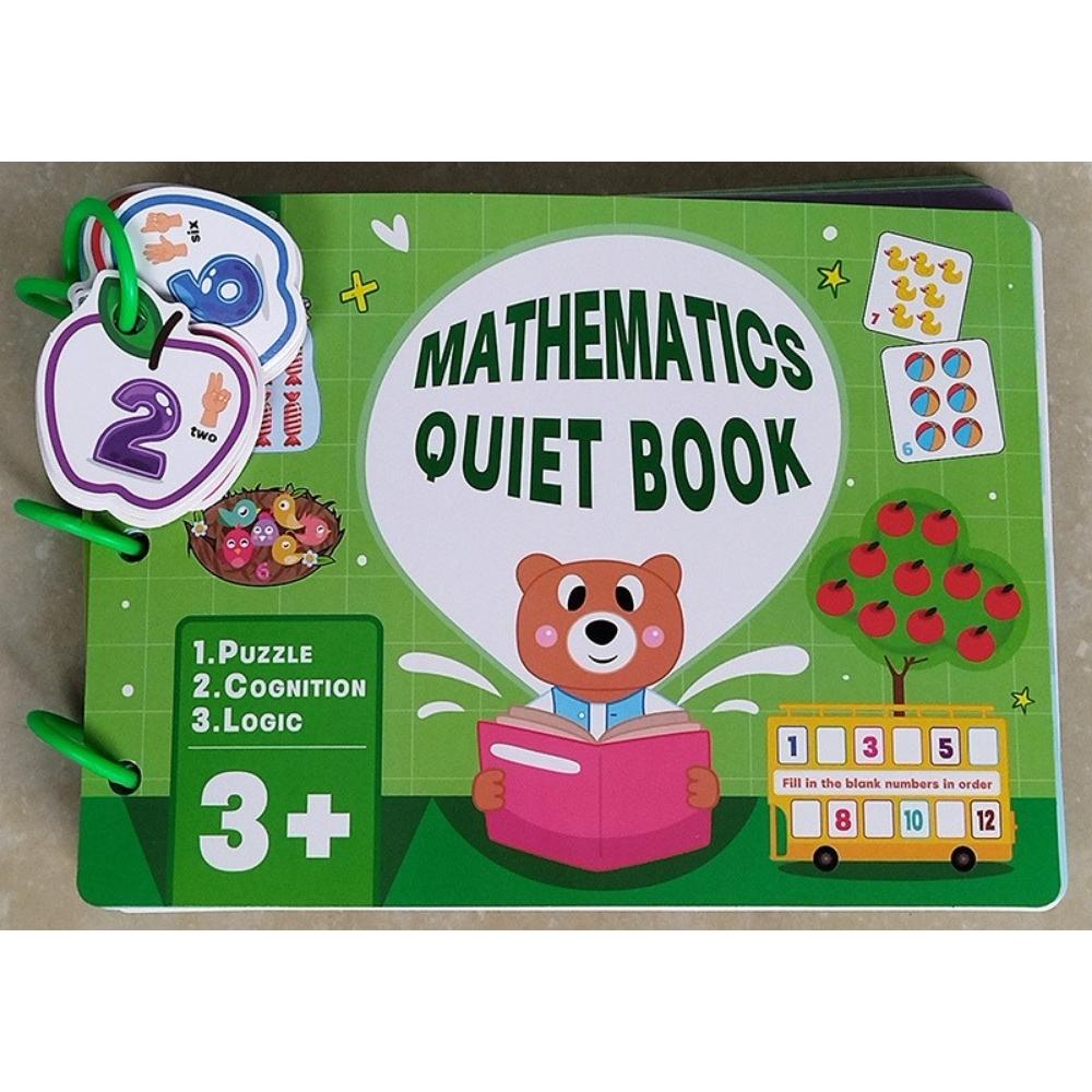 Học Liệu Bóc Dán Toán Học Thông Minh Đầu Đời Cho Bé Mathetics Quiet Book, Học Liệu Bóc Dán Montessori