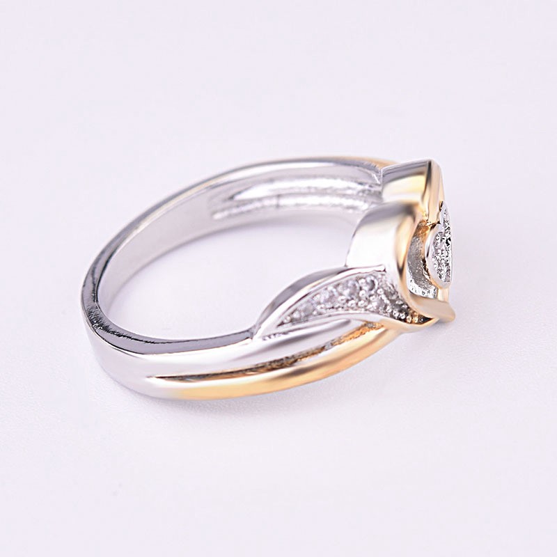 Nhẫn Đeo Tay Kim Loại Hình Trái Tim Thanh Lịch Cho Nữ