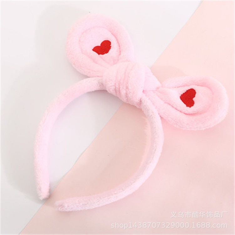 Băng đô rửa mặt thiết kế tai thỏ dễ thương