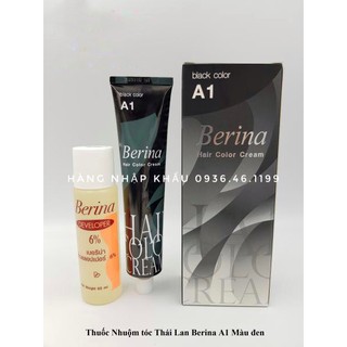 Thuốc nhuộm tóc phủ bạc Thái Lan Berina A1 màu đen