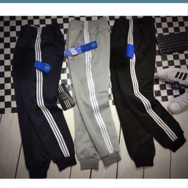 Quần thể thao poly thu đông ống bo 3 viền.quần có 3 màu vải dày dặn. 4size Phom 45-90kg | BigBuy360 - bigbuy360.vn