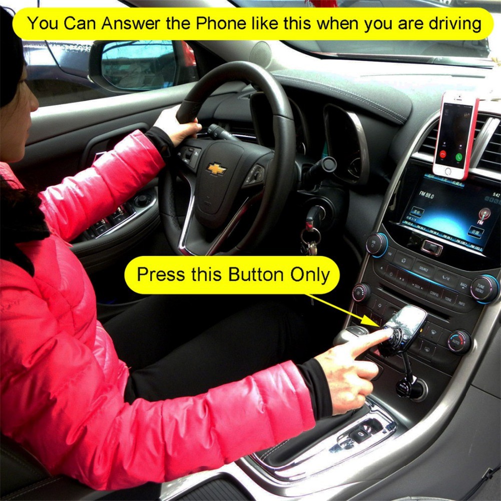 Tẩu Sạc Oto Kiêm Máy Nghe Nhạc MP3 5V 2.1A Kết Nối Bluetooth Trên Xe Hơi