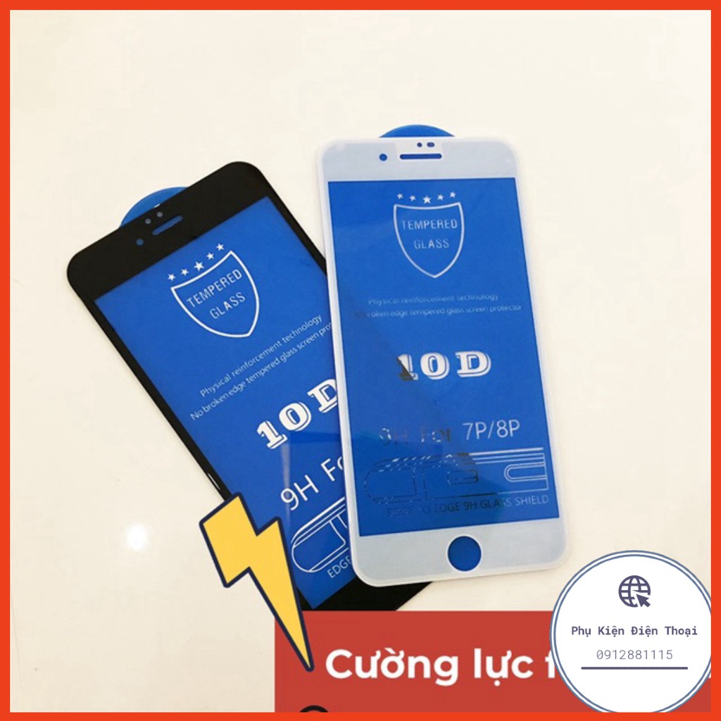 🍀 Kính cường lực 10D nền xanh full màn nguyên khối ⚡Phụ Kiện Điện Thoại⚡️