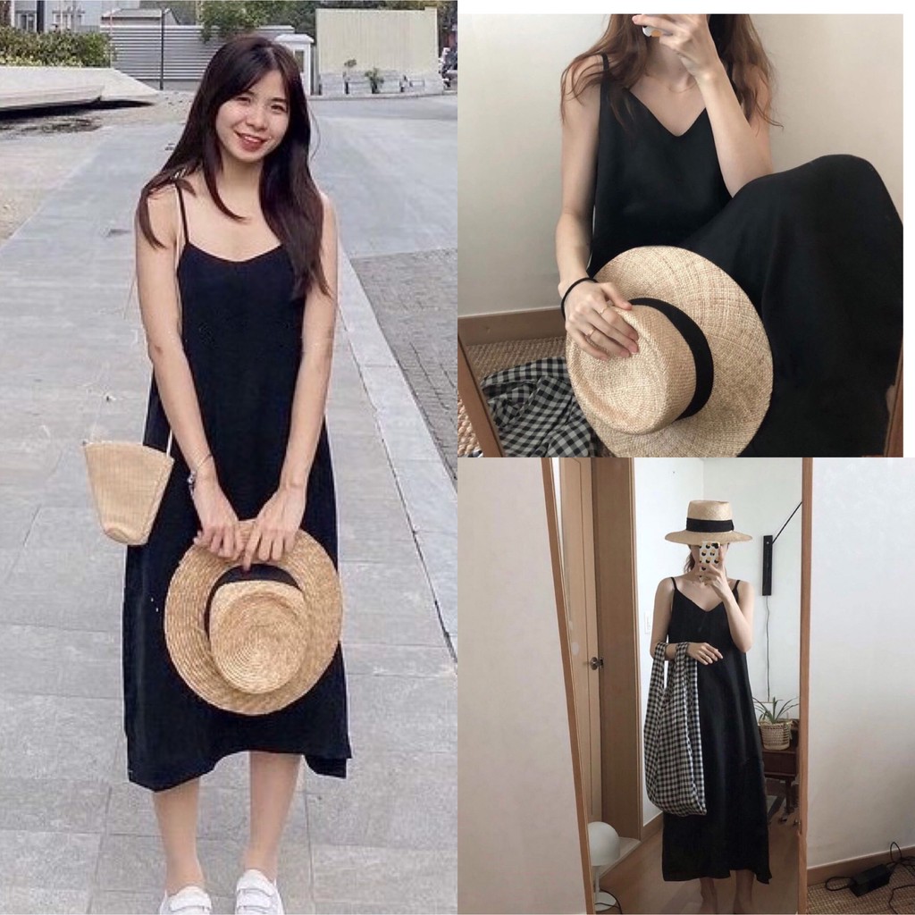 [VÁY 2 DÂY-ĐẦM SUÔNG] Váy Hai Dây Nữ, Đầm Dây Suông Nữ Chất Lụa Siêu Mát Màu Nổi | BigBuy360 - bigbuy360.vn