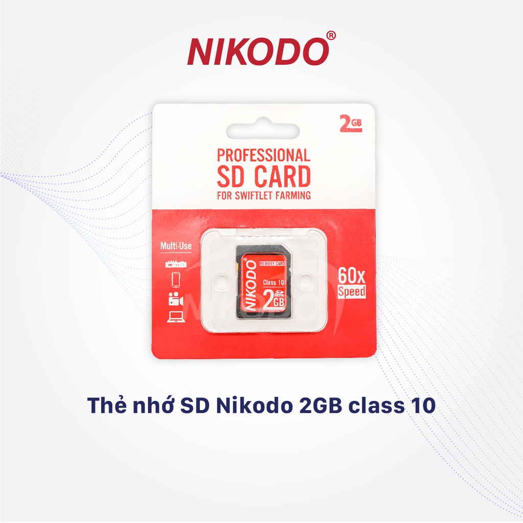 Thẻ nhớ SD Nikodo 2GB, Class 10, U3, tốc độ cao - Chính hãng Nikodo