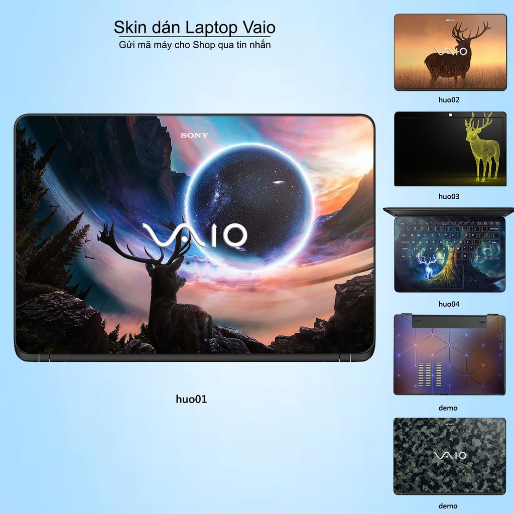 Skin dán Laptop Sony Vaio in hình Con hươu (inbox mã máy cho Shop)