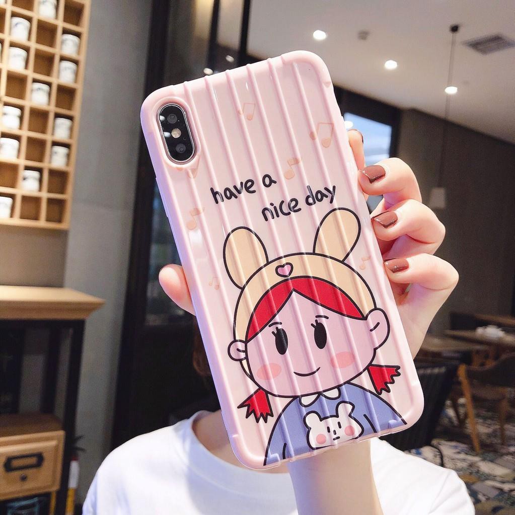 ỐP LƯNG DẺO SỌC VÂN VALI CHO IPHONE 7/7Plus/6/6S/6S PLUS/6 PLUS/8/8PLUS/X/XS MAX/IP11