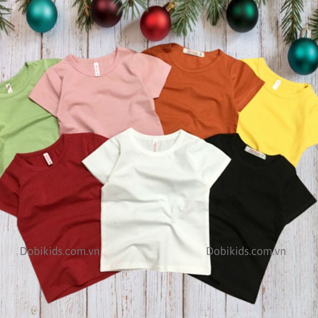 [25-32kg] Áo thun cho bé trai bé gái cotton loại 1 vải co giãn mềm mịn đẹp