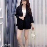 Sét bộ 3 chi tiết áo vét kèm quần đùi thời trang nữ