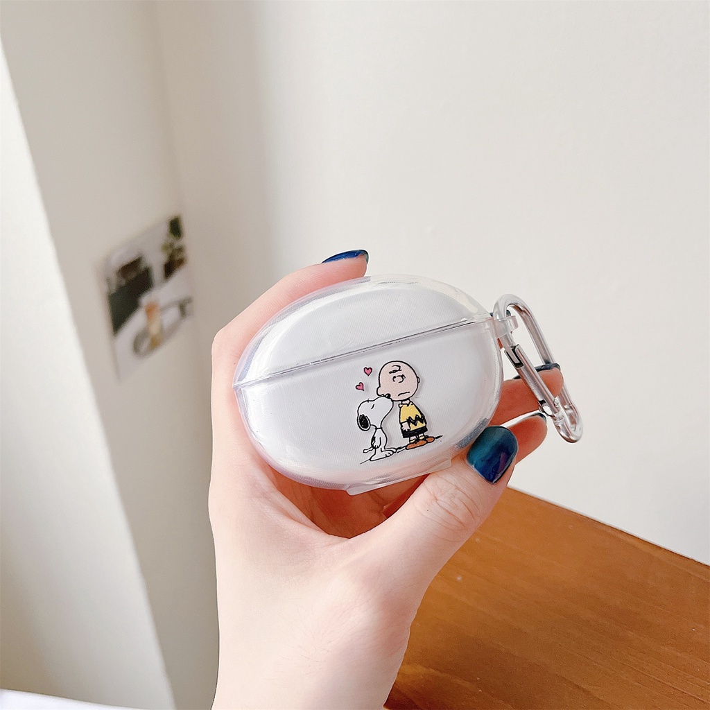 Vỏ Bảo Vệ Hộp Sạc Tai nghe không dây oppo enco x2 Bằng Silicon TPU Mềm Hình Mặt Cười Dễ Thương