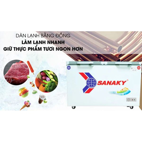 Tủ đông Mát Sanaky Inveter 300 lít VH-4099W2KD (Miễn phí giao tại HCM-ngoài tỉnh liên hệ shop)