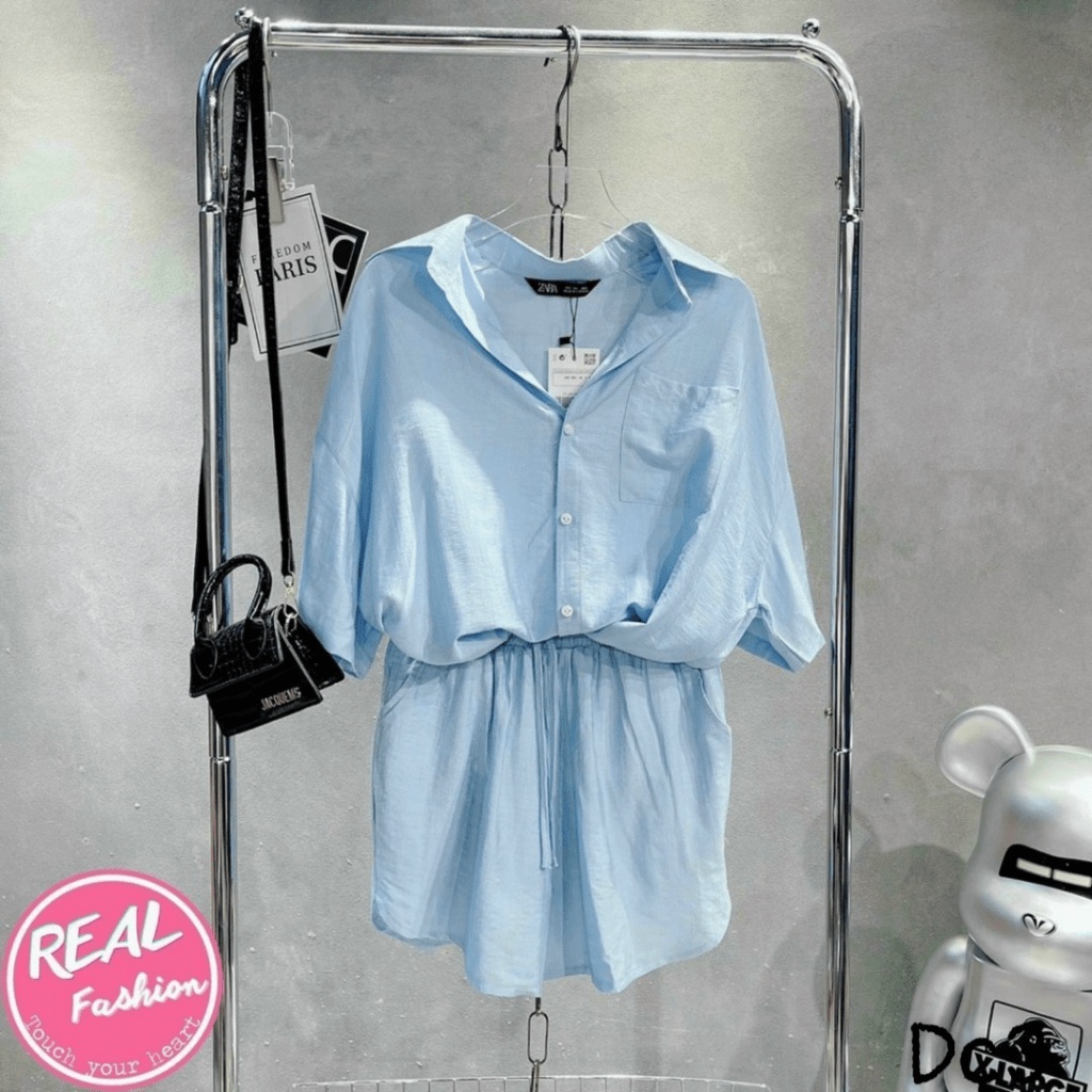(Mẫu Mới) Hàng Về Chưa Bao Giờ Là Đủ Cho Sét Đũi Áo Sơ Mi+ Quần Short Cực HOT UP h.h.p