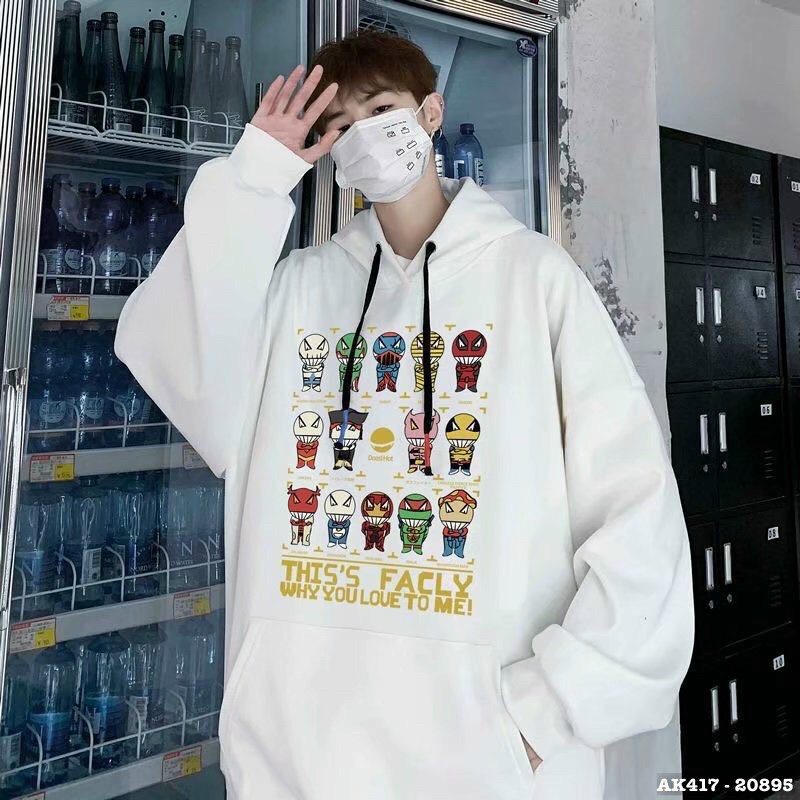 Áo Khoác Hoodie Nam Nữ Nỉ Bông Dày Dặn Form Rộng Unisex Áo Khoác Nỉ Hoodie Nữ Sweater Nam Nữ SIÊU ANH HÙNG - AK3417