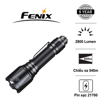 Đèn pin fenix tk22 tac sáng 2800lm chiếu xa 540m led luminus sft70 công tắc xoay cơ học pin 21700