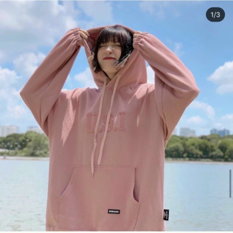 Áo Hoodie form dáng rộng tay phồng như ảnh - Nam Nữ mặc cặp cực xinh - Thêu U.S.I | BigBuy360 - bigbuy360.vn