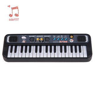 Piano With Microphone Abs Children Portable 37 Keys Digital Music