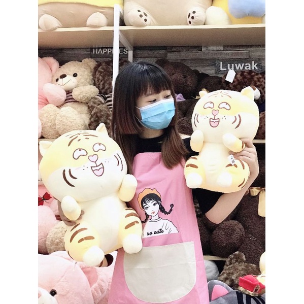 Gấu bông ❤️ Hổ mặt ngáo ❤️ hàng nhập cao cấp đường may mũi chỉ cực sắc nét như hình với 2 khuôn mặt cảm xúc xinh xắn