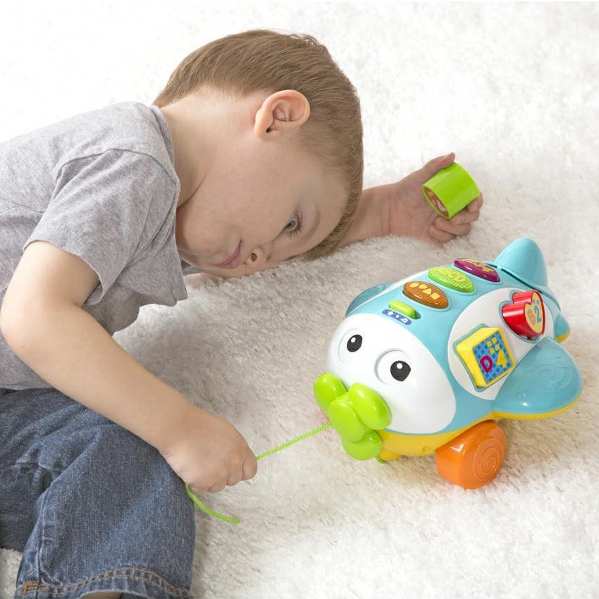 Đồ chơi thả hình khối  𝑭𝒓𝒆𝒆𝒔𝒉𝒊𝒑  Máy bay thả hình khối có đèn nhạc Winfun 1505 chính hãng