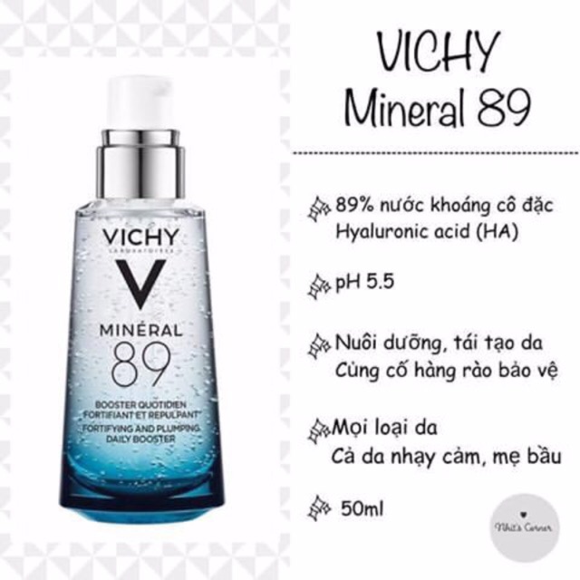 M89 10 Gói -SERUM KHOÁNG CÔ ĐẶC M89 Vichy (Chính Hãng )