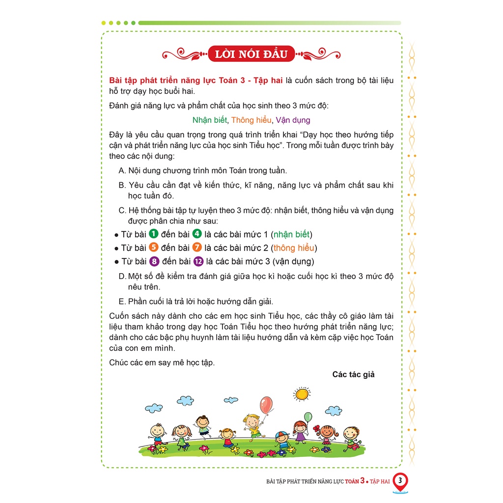 Sách - Bài tập phát triển năng lực Toán 3 Tập 2