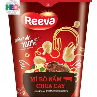 Mì ly reeva bò nấm chua cay 65g