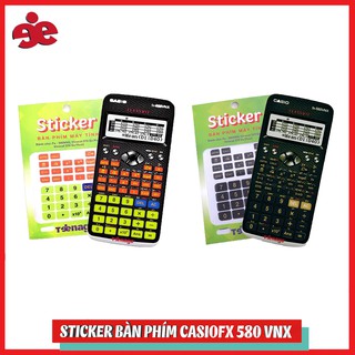 Bộ 2 sticker bàn phím máy tính CasioFX 580 VNX