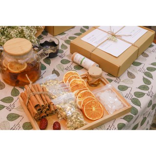 Set 20 Gói Trà Cam Quế Mật Ong Sấy Lạnh Kèm Hộp Quà Tặng