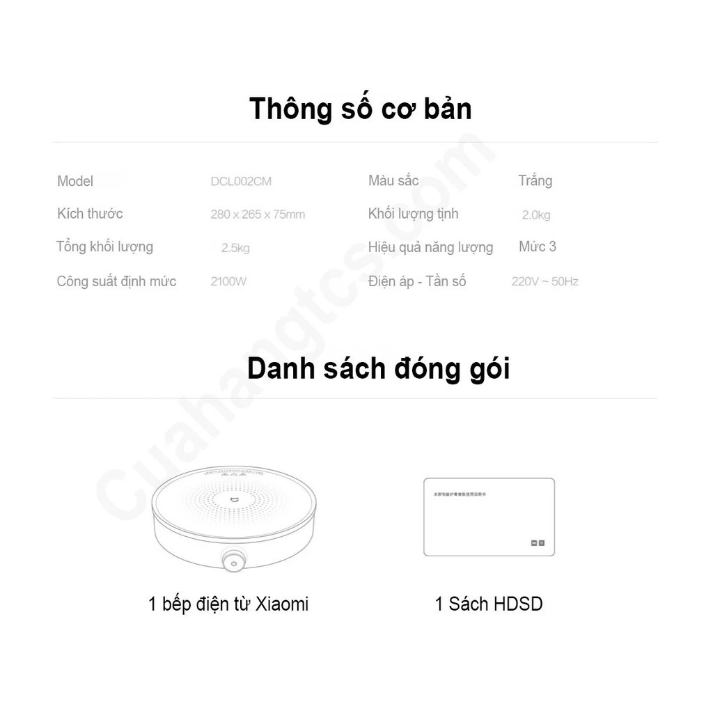 Bếp điện từ Mijia DCL002CM Youth Version 2 - Bếp từ Xiaomi Youth Lite 95