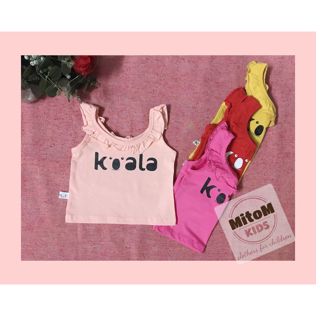 Áo dây cotton bé gái ♥️ FREESHIP ♥️ Chất thun cotton mềm mịn, dây viền bèo siêu đáng yêu