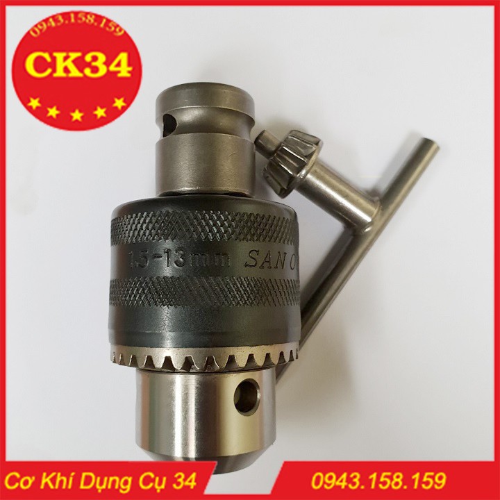 Đầu chuyển bulong sang đầu kẹp mũi khoan 13ly khóa tay