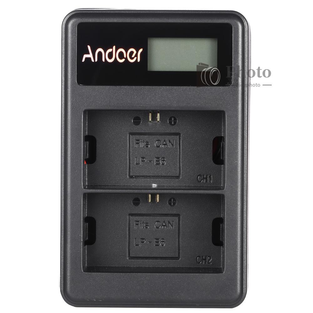 EOS LP ANDOER Bộ Sạc Pin Li-Ion 2 Pin Li-Ion 6d 7d 70d 60d 5d Mark Iii Mark Ii