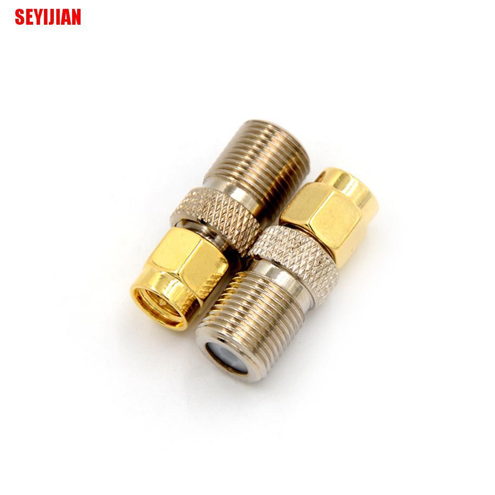 Bộ chuyển đổi đầu nối đồng trục RF Coax thẳng F Female Jack sang Sma Male