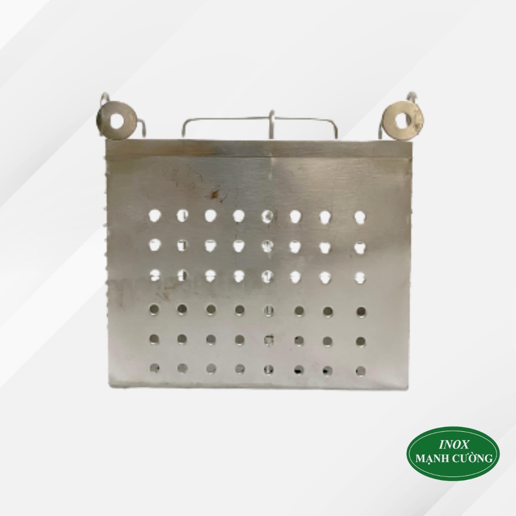 Ống đựng đũa inox - Ống đựng đũa vuông 2 ngăn inox