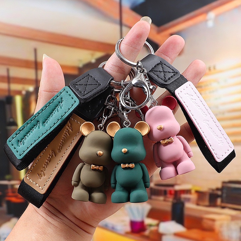 Móc Chìa Khoá Cute Gấu BearBrick, Móc Khoá Keychain Hình Gấu Dễ Thương