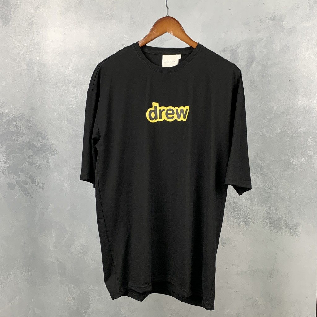 Áo thun nam nữ  chữ DREW áo phông tee unisex oversize cotton 100% đơn giản basic trắng đen form rộng trơn tay lỡ