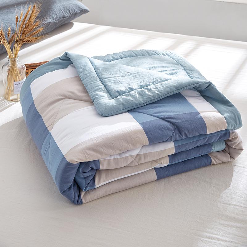 MỀN CARO 2 LỚP -CHĂN HÈ TRẦN BÔNG 1m6x2m COTTON CAO CẤP
