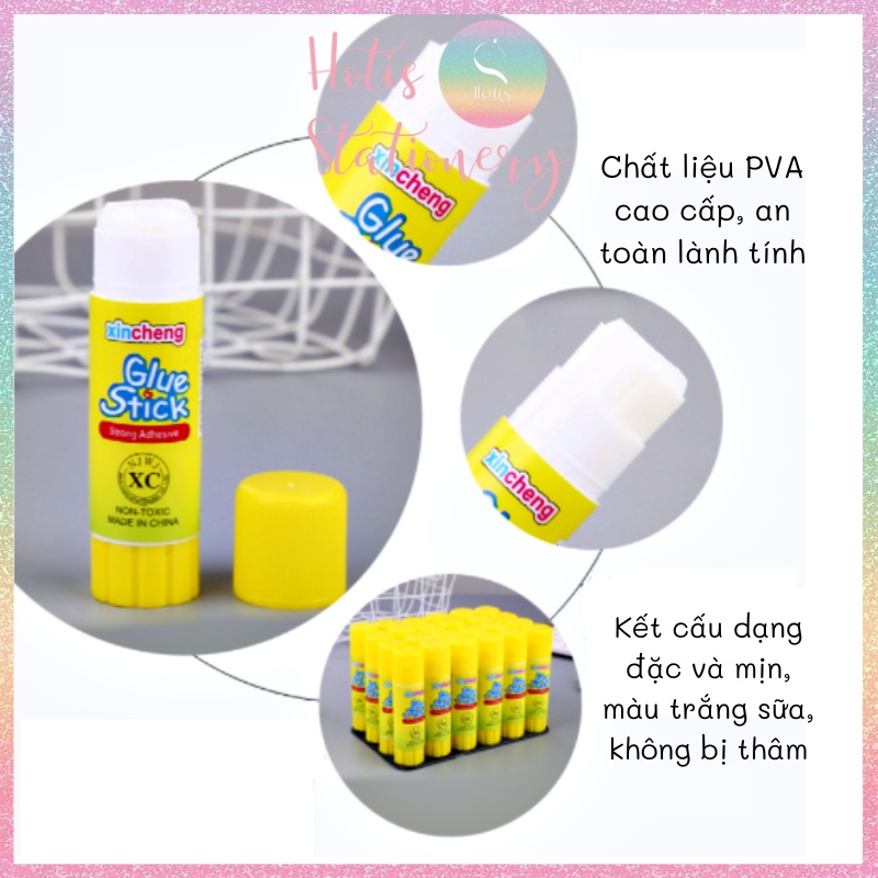 [HOTIS] Hộp 24 chai hồ khô 9gr dán giấy Glue Stick độ dính cao, tiện lợi