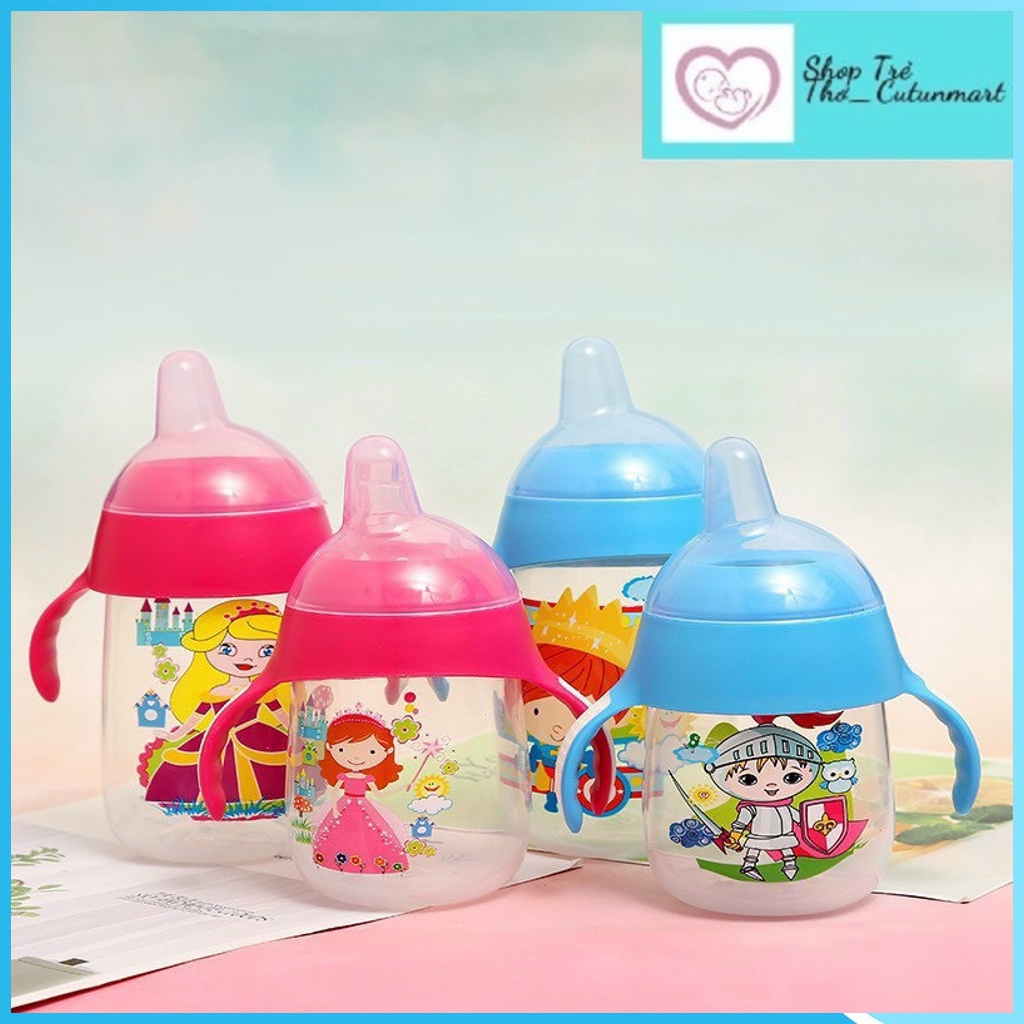Tặng 01 Núm Ti Bình uống nước cho bé đầu mỏ vịt dung tích 330ml