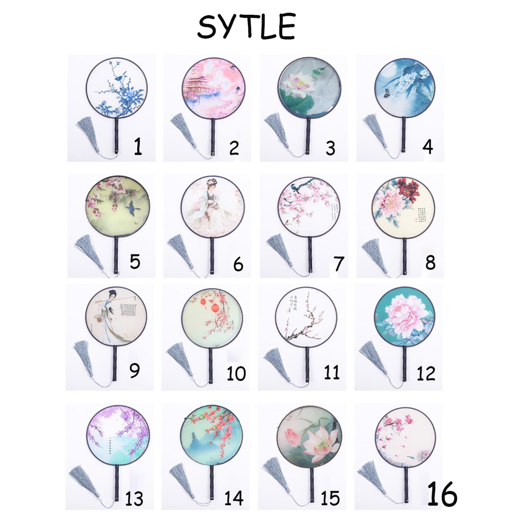 Quạt cầm tay chống nắng phong cách Trung Hoa cổ điển