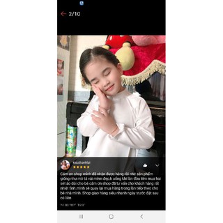 áo dài lụa trắng cho bé gái