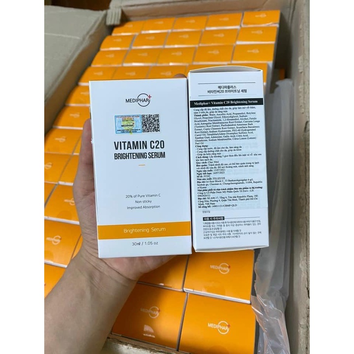 [HÀNG NHẬP KHẨU] Serum Dưỡng Trắng Sáng Da, Giảm Thâm Nám Sạm Da, Chống Lão Hóa MEDIPHAR+ VITAMIN C 20
