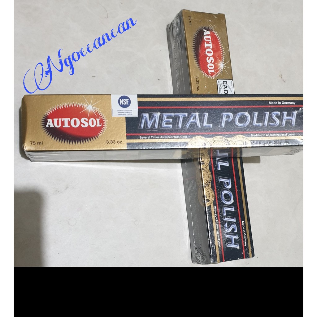 [Mã LIFEAUSALE giảm 10% tối đa 15K đơn 0Đ] Kem đánh bóng kim loại : AUTOSOL METAL POLISH 50g/ 37.5ml và 100g/75ml