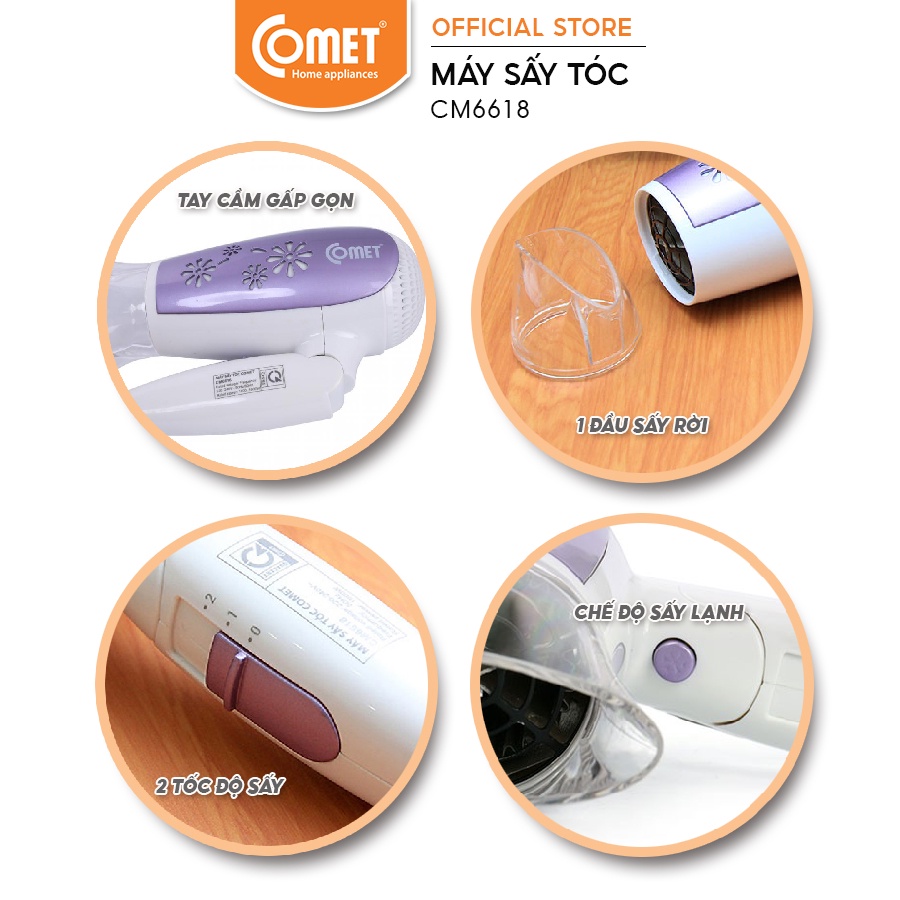 Máy sấy tóc 1600W COMET - CM6618