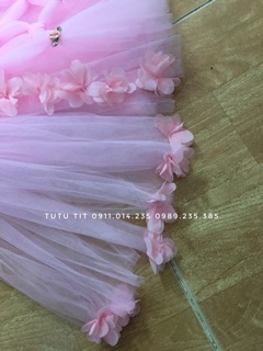 Váy Tutu hoa hồng phấn