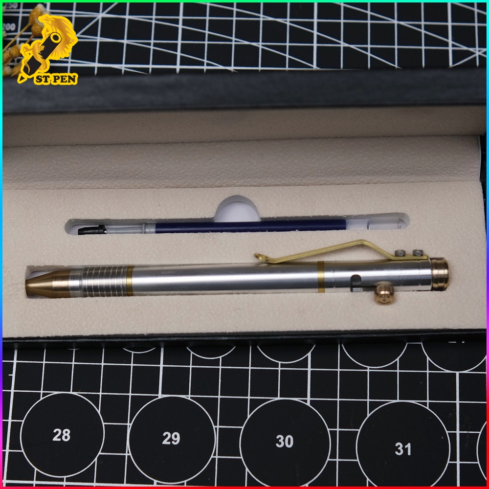 Bút ký cao cấp Plus01,bút gia công VỎ NHÔM-ĐỒNG THAU,miễn phí KHẮC TÊN in LOGO theo yêu cầu - Bảo hành 1 năm ST PEN