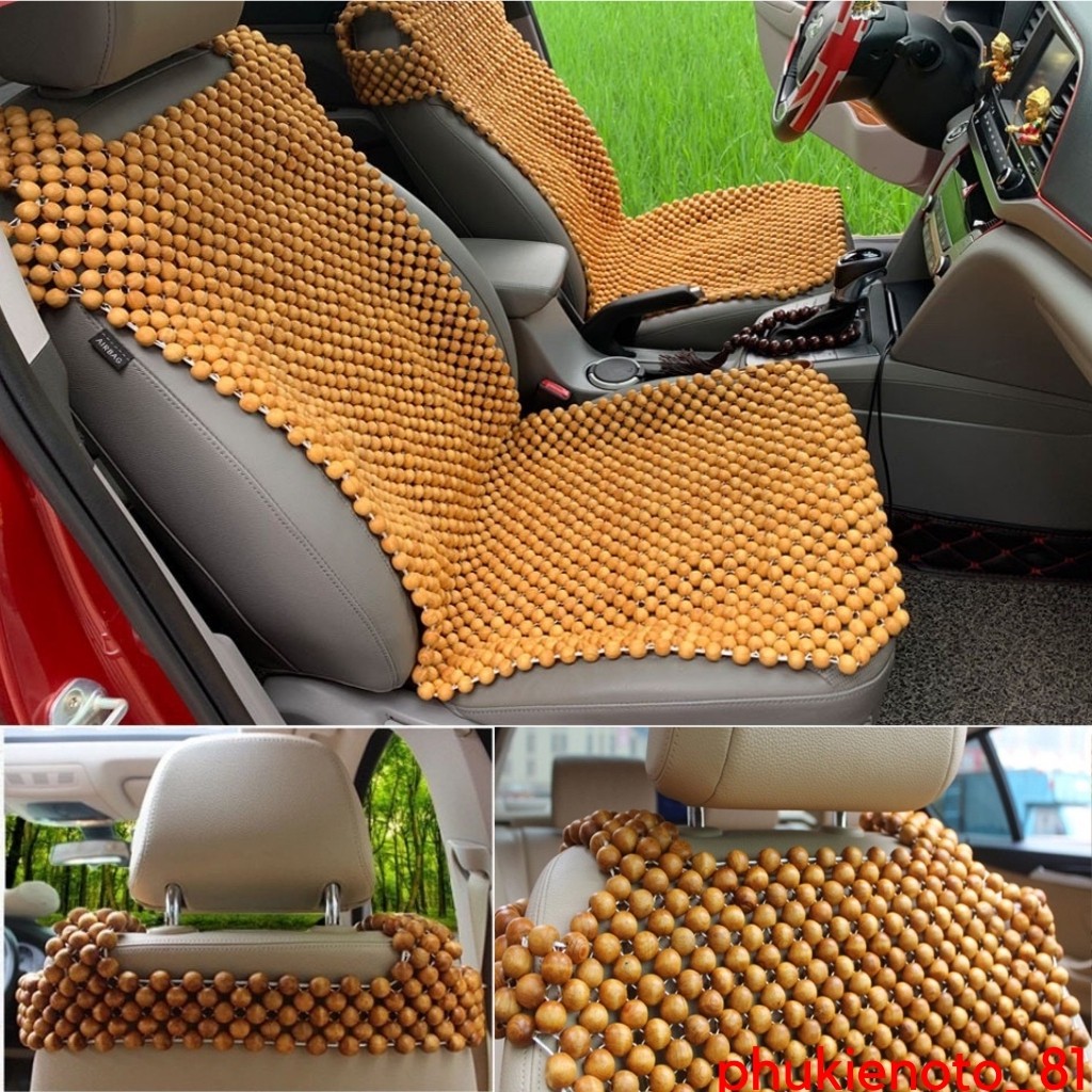 Lót ghế ô tô bằng gỗ thông cao cấp, giúp thoải mái khi ngồi xe